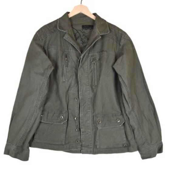 O'Neill Military Utility Jacket Sz L Olive Green Premium Series Workwear - Picture 1 of 14